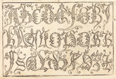 Ornamenteel Alfabet door German 15th Century