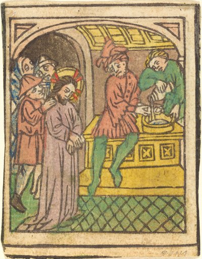 Pilatus Wast Zijn Handen (recto) door German 15th Century
