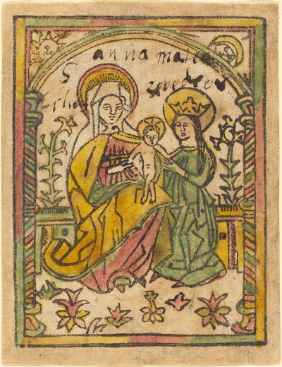 Heilige Anna met de Madonna en Kind door German 15th Century