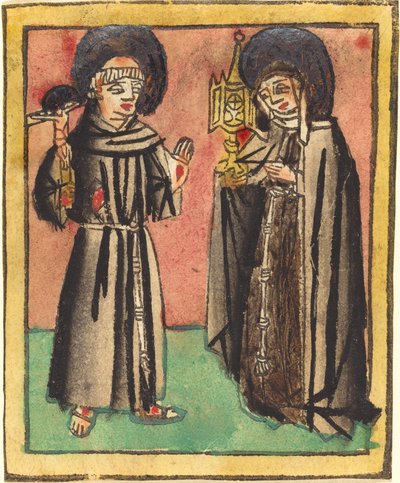 Sint Franciscus en Sint Clara door German 15th Century