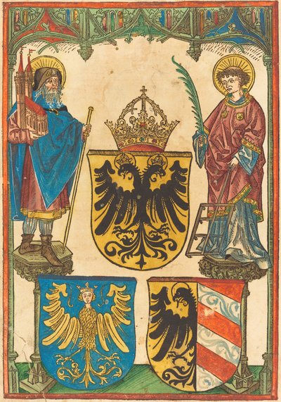 Sint Sebaldus en Sint Laurentius door German 15th Century