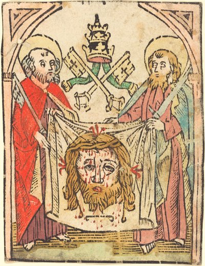 Sint Petrus en Paulus met de Sudarium door German 15th Century