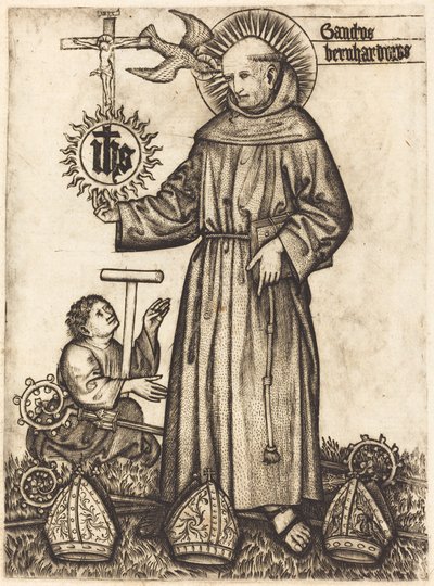 Sanctus Bernardinus door German 15th Century