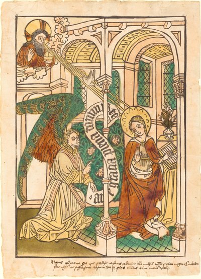 De Aankondiging door German 15th Century