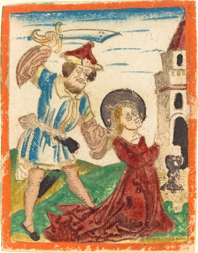 Het Martelaarschap van Sint Barbara door German 15th Century
