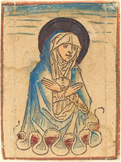 De Maagd in de Wolken door German 15th Century or Master of the Housebook