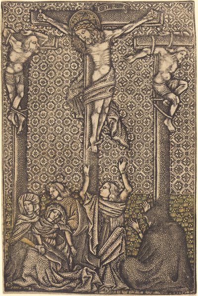 De Kruisiging door German 15th Century or Master with the Crossed Clubs