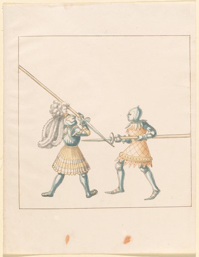 Freydal, Het Boek van Toernooien en Toernooien van Keizer Maximiliaan I: Gevechten te Voet (Toernooien)(Deel III): Plaat 147 door German 16th Century