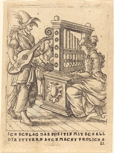 Ik sla het positief met geluid de citers navolgend vrolijk allemaal door German 16th Century