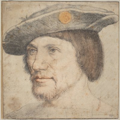 Portret van een Man met een Hoed met een Medaillon door German 16th Century