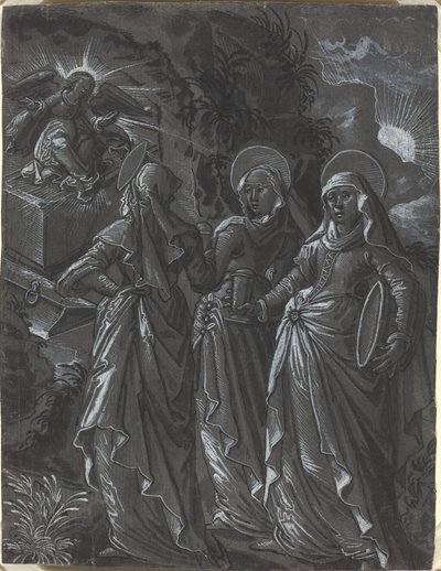 De drie vrouwen bij het graf door German 16th Century