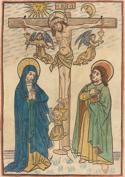 Christus aan het Kruis met Engelen door German 19th Century after German 15th Century