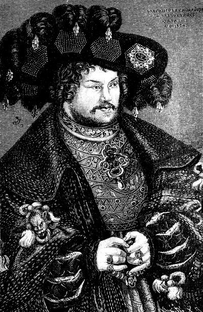 Portret van Joachim I Nestor 1484-1535, keurvorst van Brandenburg (kopie naar Lucas Cranach de Oude) door German Master