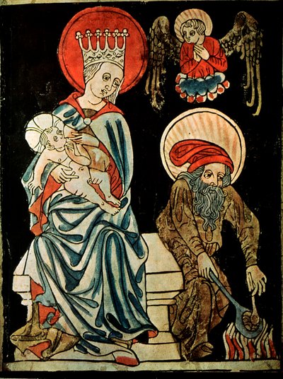Rust tijdens de vlucht naar Egypte, c1410 door German Master