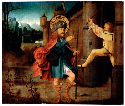 De Uitzetting van Sint Rochus uit Rome, eind 15e eeuw door German Master