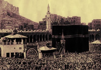 Pelgrims bij de Kaaba, illustratie uit 