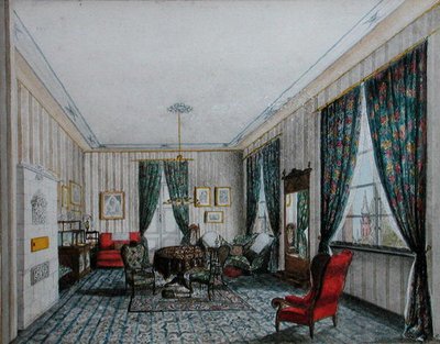 Een Saloninterieur, ca. 1855 door German School