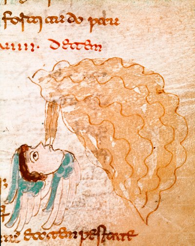 Een storm Boek 9, hoofdstuk 29. Miniatuur uit het manuscript 