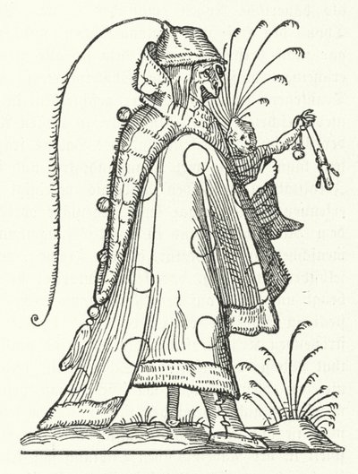 Een personage uit het boek Les Songes drolatiques de Pantagruel (De Komische Dromen van Pantagruel) door Richard Breton door German School