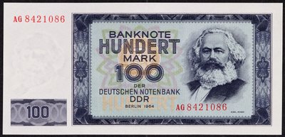 Een honderd mark bankbiljet, 1964 door German School