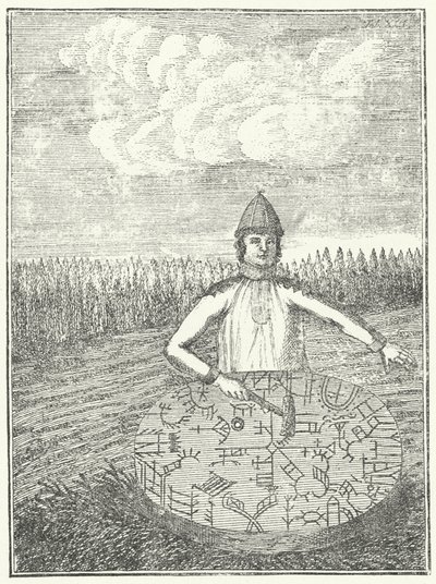 Een sjamaan van de Sami-cultuur in Lapland (gravure) door German School