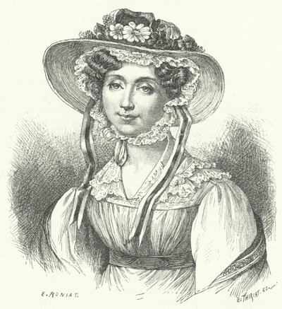 Adelaide, Prinses van Orléans (gravure) door German School