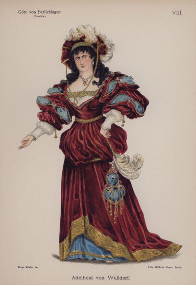 Adelheid von Walldorf, uit Gotz von Berlichingen door Goethe door German School