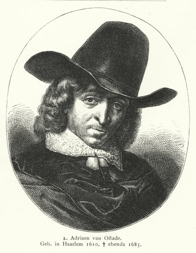Adriaen van Ostade, schilder van de Nederlandse Gouden Eeuw (gravure) door German School