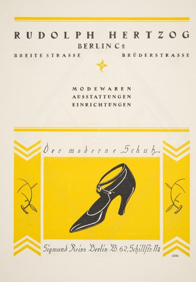 Advertentie voor Rudolph Hertzog Schoenen, uit Styl, uitgegeven 1922 door German School