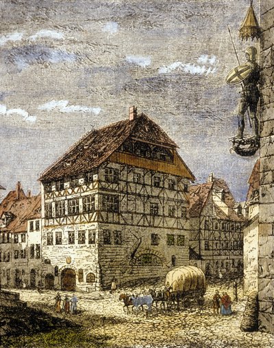 Huis van Albrecht Dürer in Neurenberg, Duitsland door German School