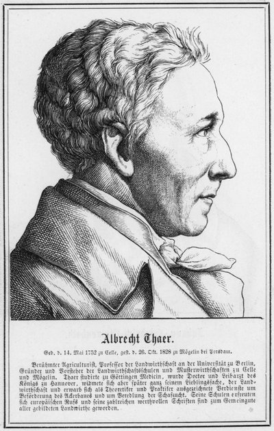 Albrecht Thaer (gravure) door German School