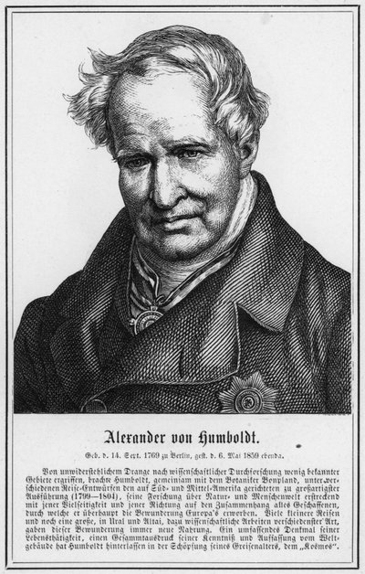 Alexander von Humboldt (gravure) door German School