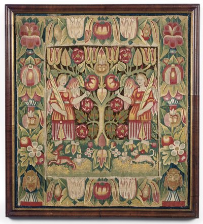 Allegorische tapijt kussenhoes, Noord-Duitsland, waarschijnlijk Hamburg, ca. 1600-50 door German School