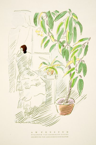 Am Fenster, planten door Hermann Rothe, uit Styl, uitgegeven 1922 door German School