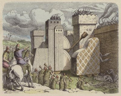 Een Assyrisch leger dat een stad belegerd door German School