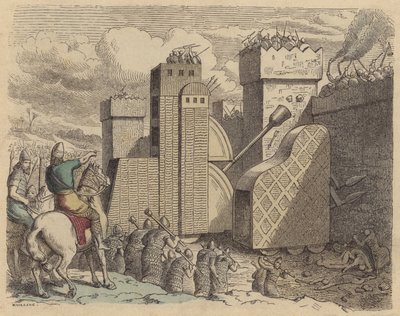 Een Assyrisch leger dat een stad belegerd door German School