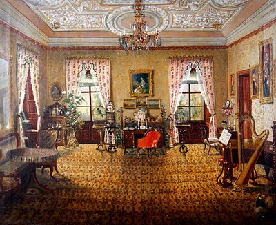 Een interieur van Schloss Tambach door German School