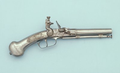 Een volledig stalen vuursteenpistool, Jan Cloeter a Grevenbroich, c.1660 door German School