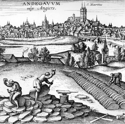Andegavum vulgo Angiers, 1598 door German School
