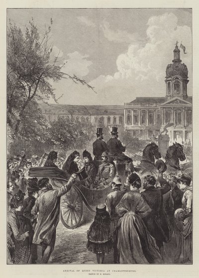 Aankomst van koningin Victoria in Charlottenburg door German School