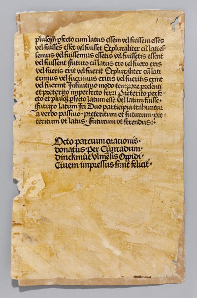 Ars Minor door Aelius Donatus, gedrukt door Konrad Dinckmut, Ulm, c.1476-80 door German School