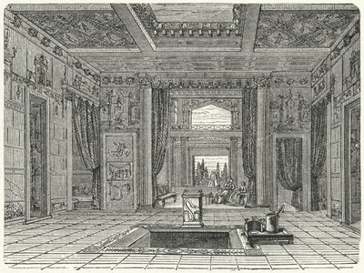 Atrium en tablinum van de Casa di Sallusti, Rome door German School
