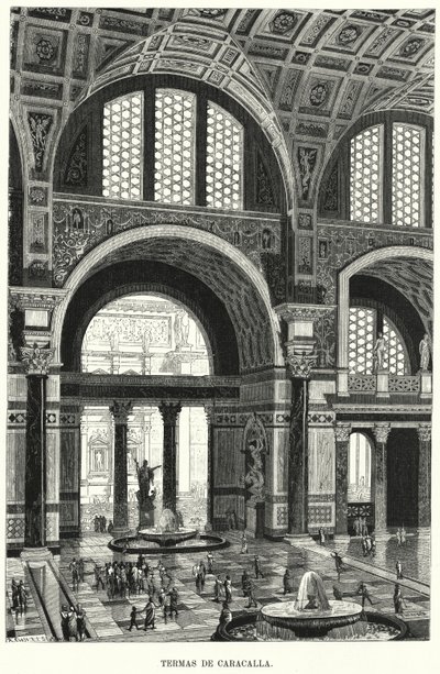 Thermen van Caracalla, Rome door German School