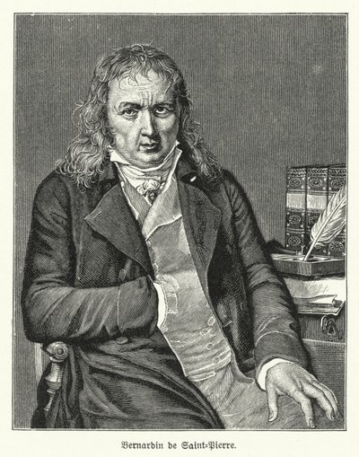 Bernardin de Saint-Pierre, Franse romanschrijver en botanicus (litho) door German School
