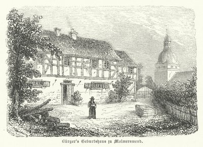 Geboorteplaats van de Duitse dichter Gottfried August Buerger, Molmerswende door German School
