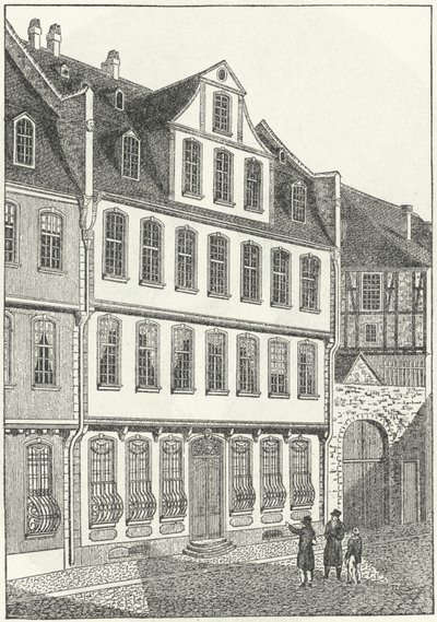 Geboorteplaats van de Duitse schrijver en staatsman, Johann Wolfgang von Goethe, Frankfurt, Duitsland door German School