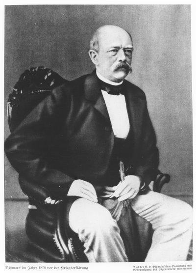 Bismarck in 1870 voor de Oorlogsverklaring door German School