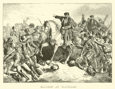 Blücher bij Waterloo door German School