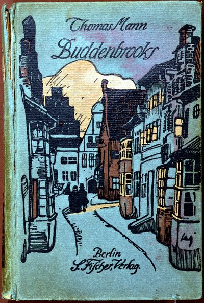 Boekomslag voor Buddenbrooks door Thomas Mann (1871-1950) gepubliceerd door S. Fischer, Berlijn, 1917 door German School