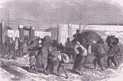 Groenten uit de buitenwijken halen, Cassells Geschiedenis van de Oorlog tussen Frankrijk en Duitsland, uitgegeven door Cassell and Company Limited, ca. 1890 door German School